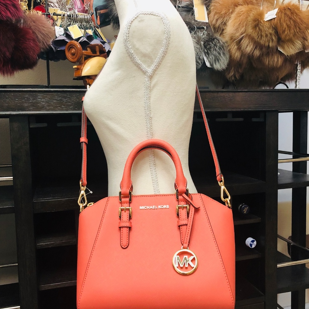 2PCS Michael Kors Ciara Medium Satchel Wallet Set - Picture 7 of 8
